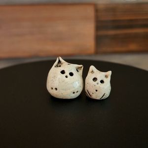 Tiny Miniature Ceramic Cat Figurines Kitten Ceramic. Dollhouse pet. Clay cat